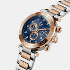 Dress Men Quartz Blue Dial Chronograph Stainless Steel Watch Z50002G7MF