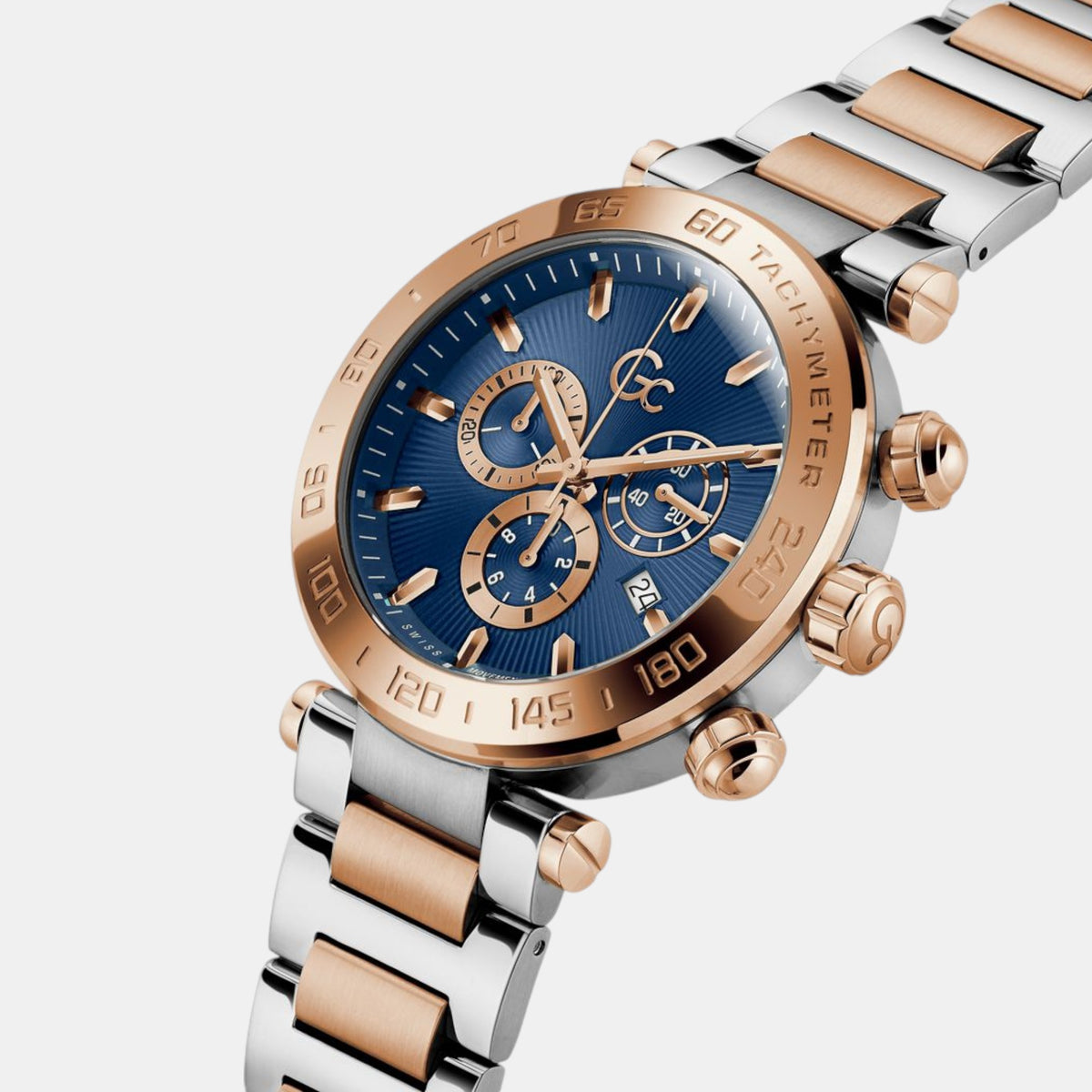 Select Men Quartz Blue Dial Chronograph Stainless Steel Watch Z50002G7Mf