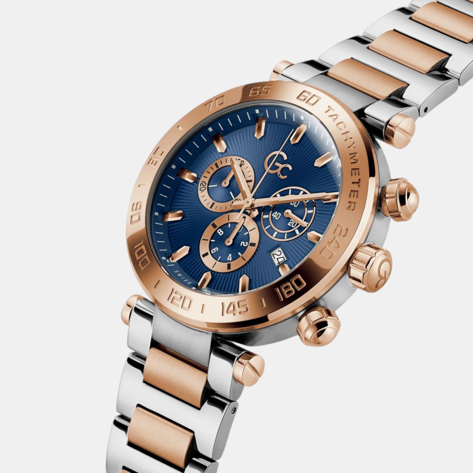 Dress Men Quartz Blue Dial Chronograph Stainless Steel Watch Z50002G7MF