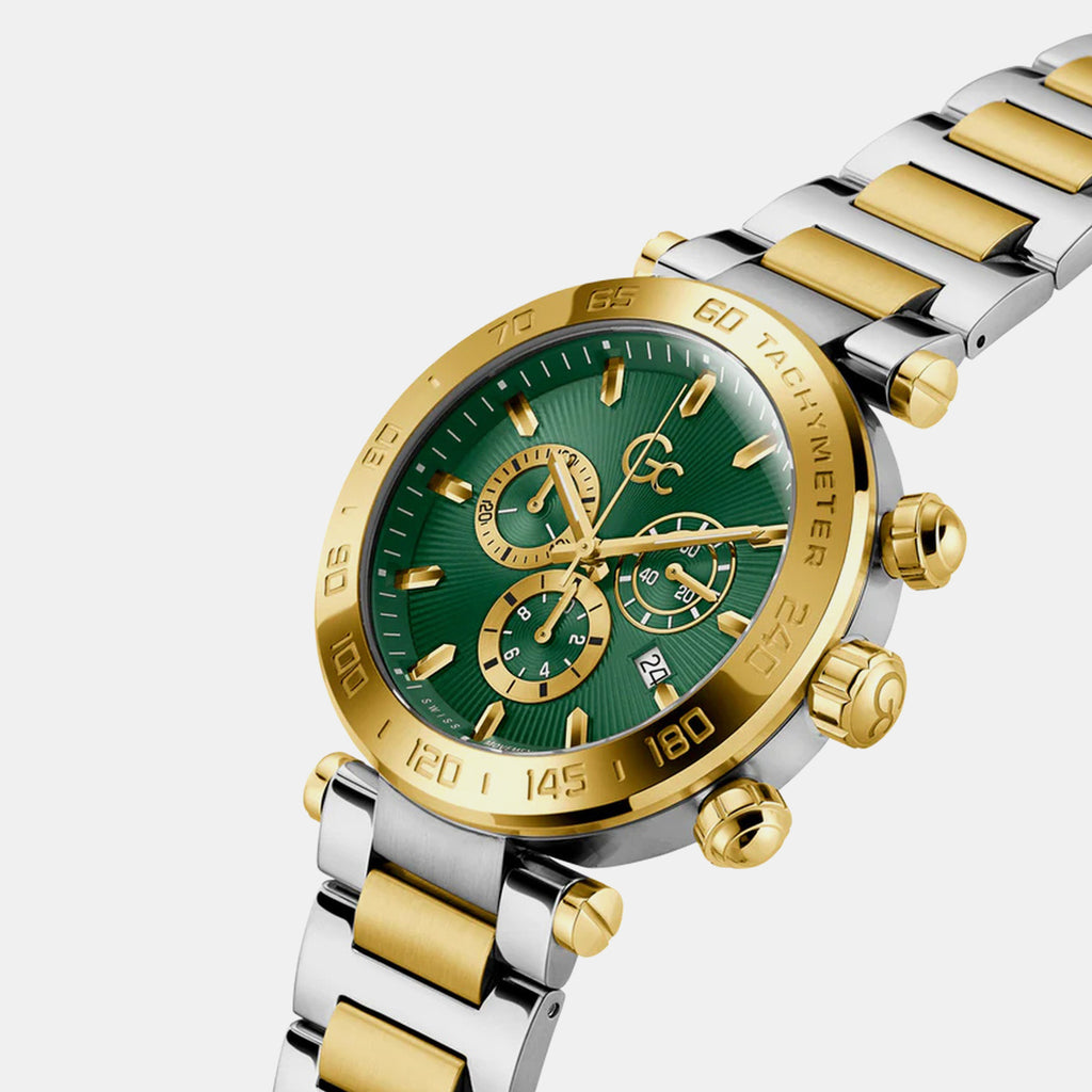 Select Men Quartz Green Dial Chronograph Stainless Steel Watch Z50004G9MF