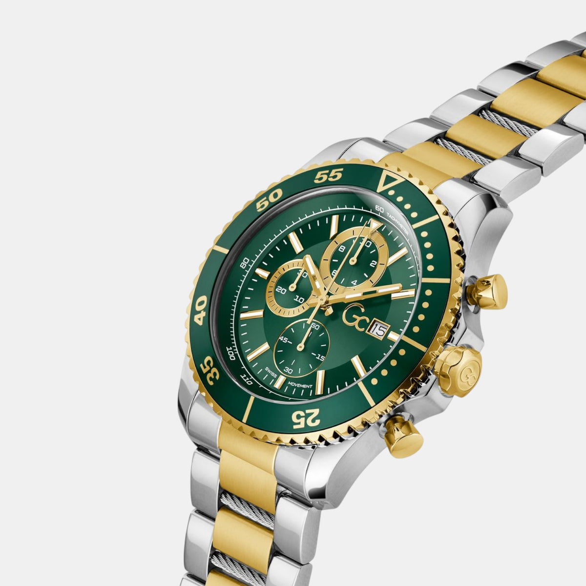 Speedracer Men Quartz Green Dial Chronograph Stainless Steel Watch Z51006G9