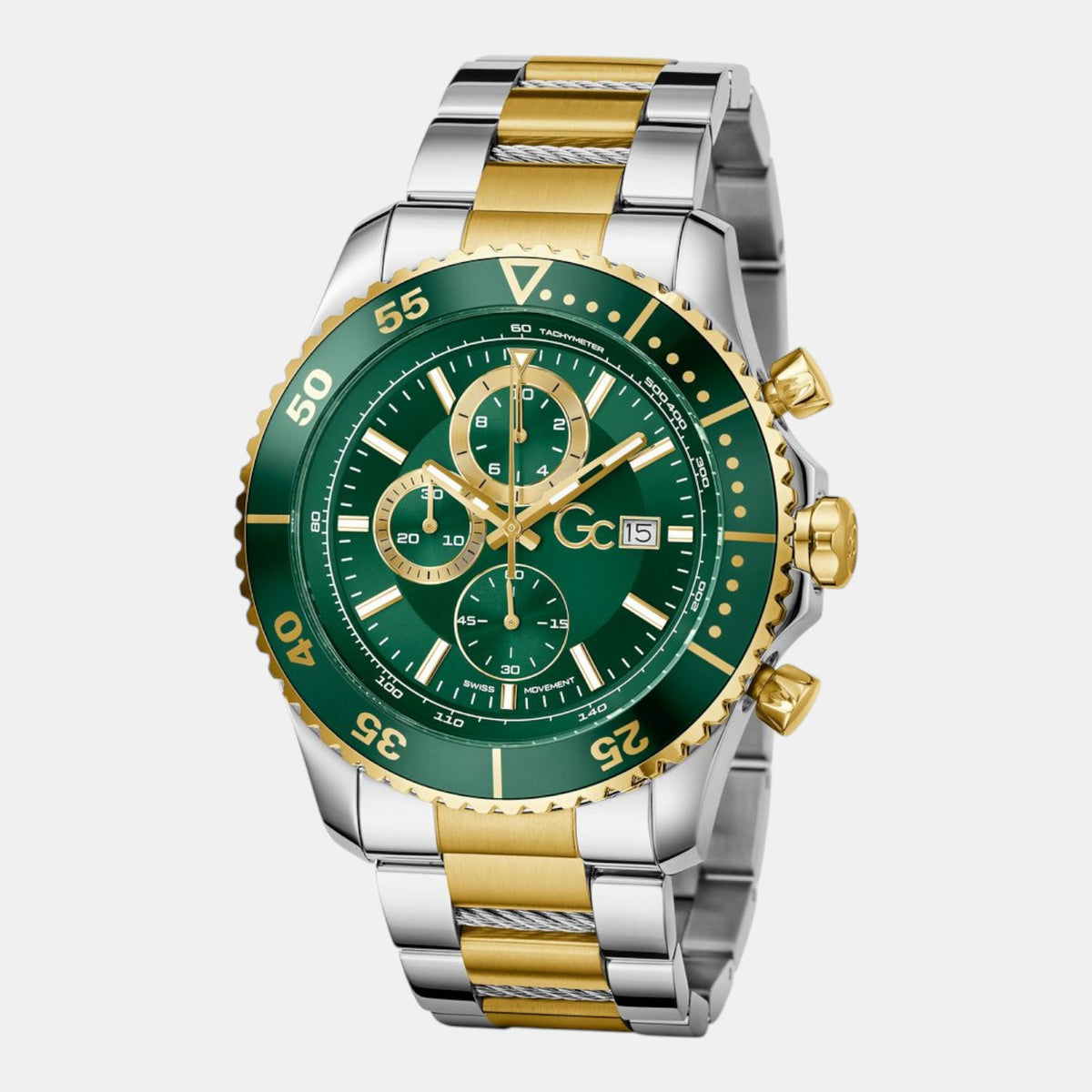 Speedracer Men Quartz Green Dial Chronograph Stainless Steel Watch Z51006G9