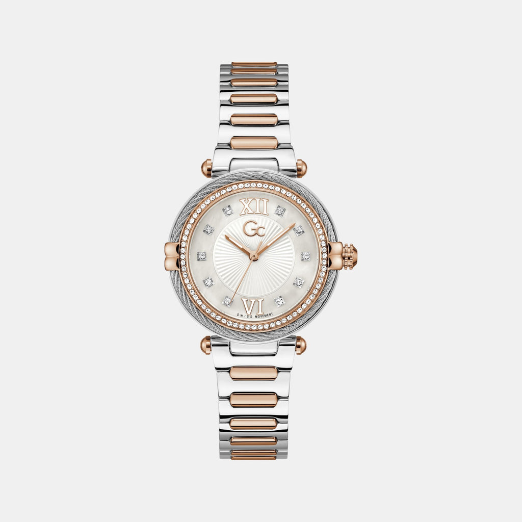 Vogue Cable Women Quartz White Dial Analog Stainless Steel Watch Z52001L1MF