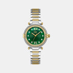 Vogue Cable Women Quartz Green Dial Analog Stainless Steel Watch Z52002L9MF