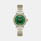 Vogue Cable Women Quartz Green Dial Analog Stainless Steel Watch Z52002L9MF