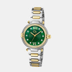 Vogue Cable Women Quartz Green Dial Analog Stainless Steel Watch Z52002L9MF