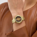 Gc Sportchic Women Quartz Brown Dial Analog Stainless Steel Watch Z52005L4
