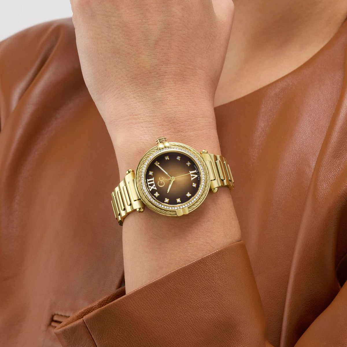 Vogue Women Quartz Brown Dial Analog Stainless Steel Watch Z52005L4
