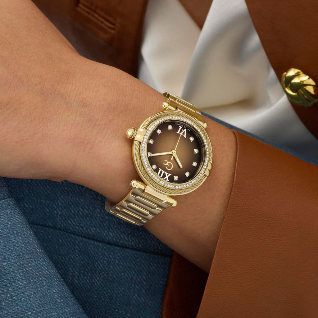 Gc Sportchic Women Quartz Brown Dial Analog Stainless Steel Watch Z52005L4