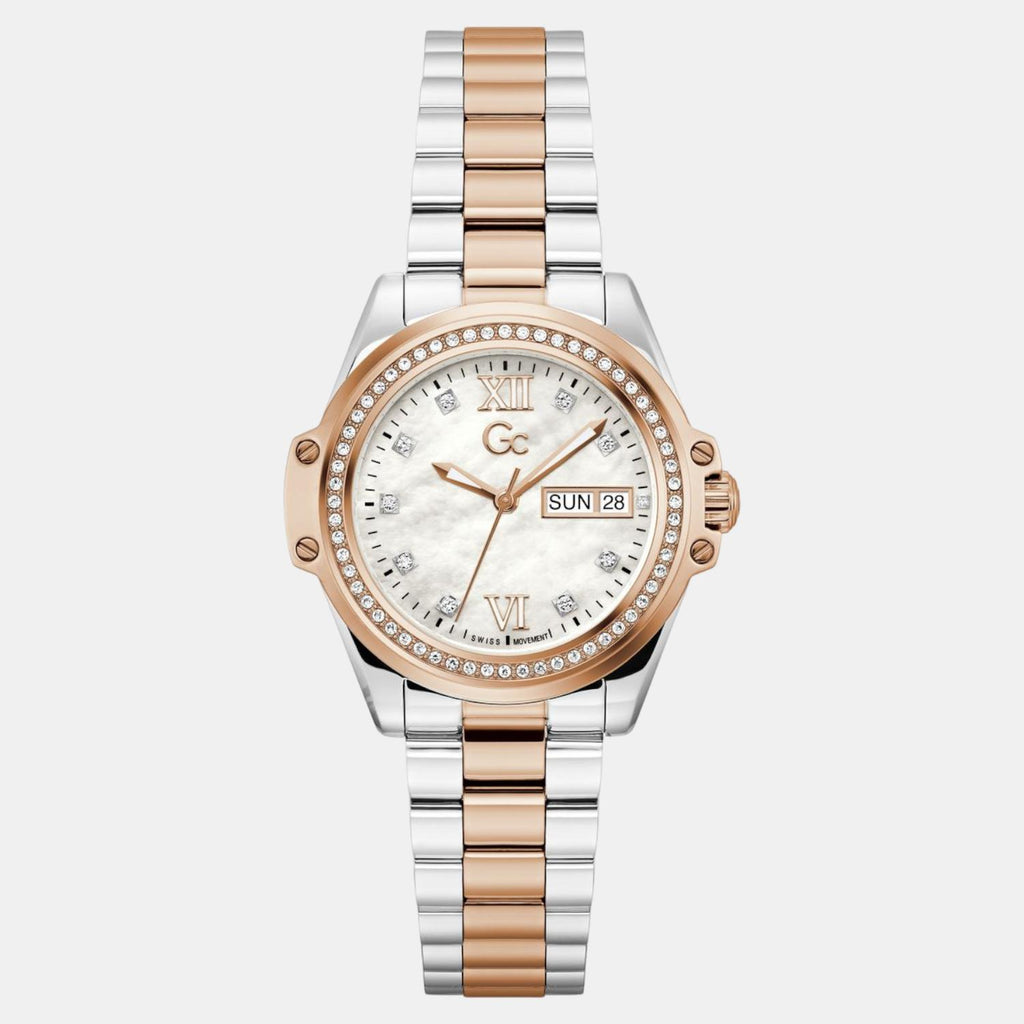 Bolt Men Quartz White Dial Analog Stainless Steel Watch Z53001L1