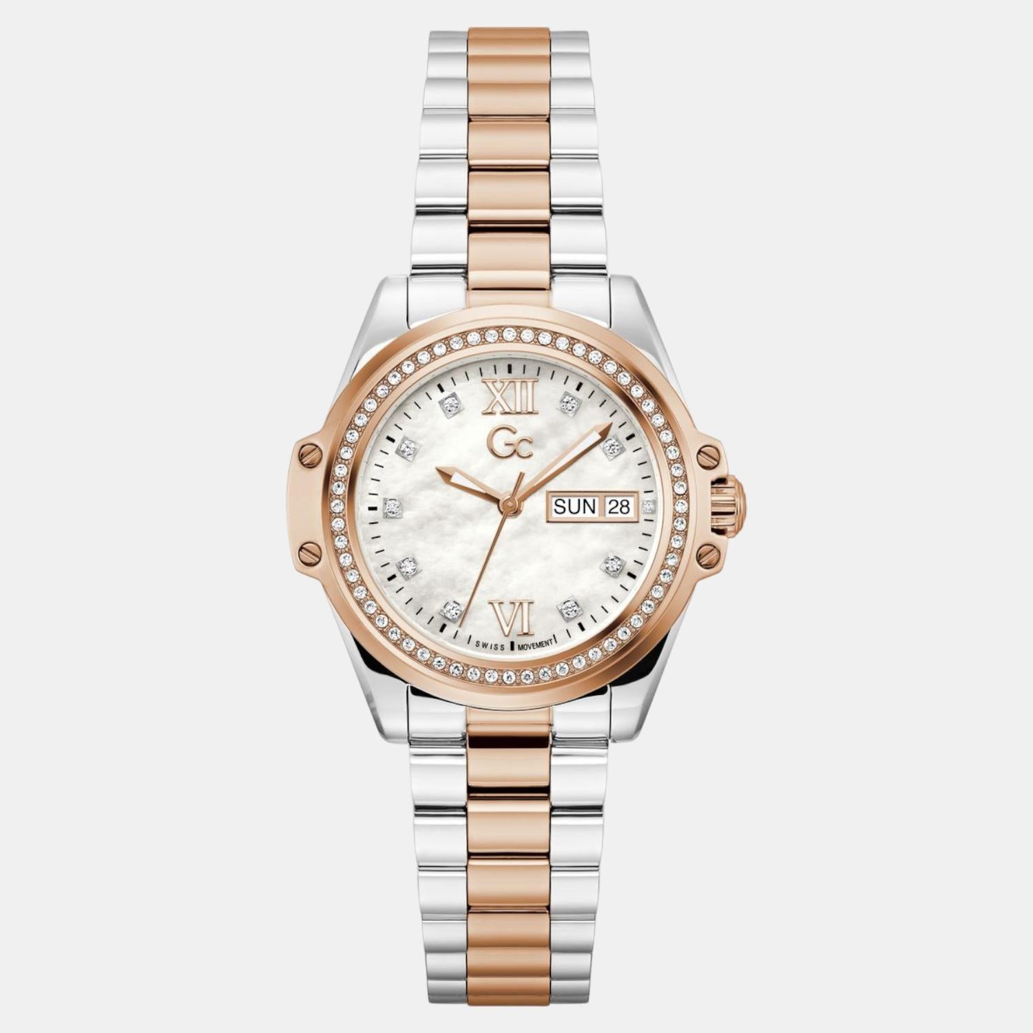 Bolt Men Quartz White Dial Analog Stainless Steel Watch Z53001L1