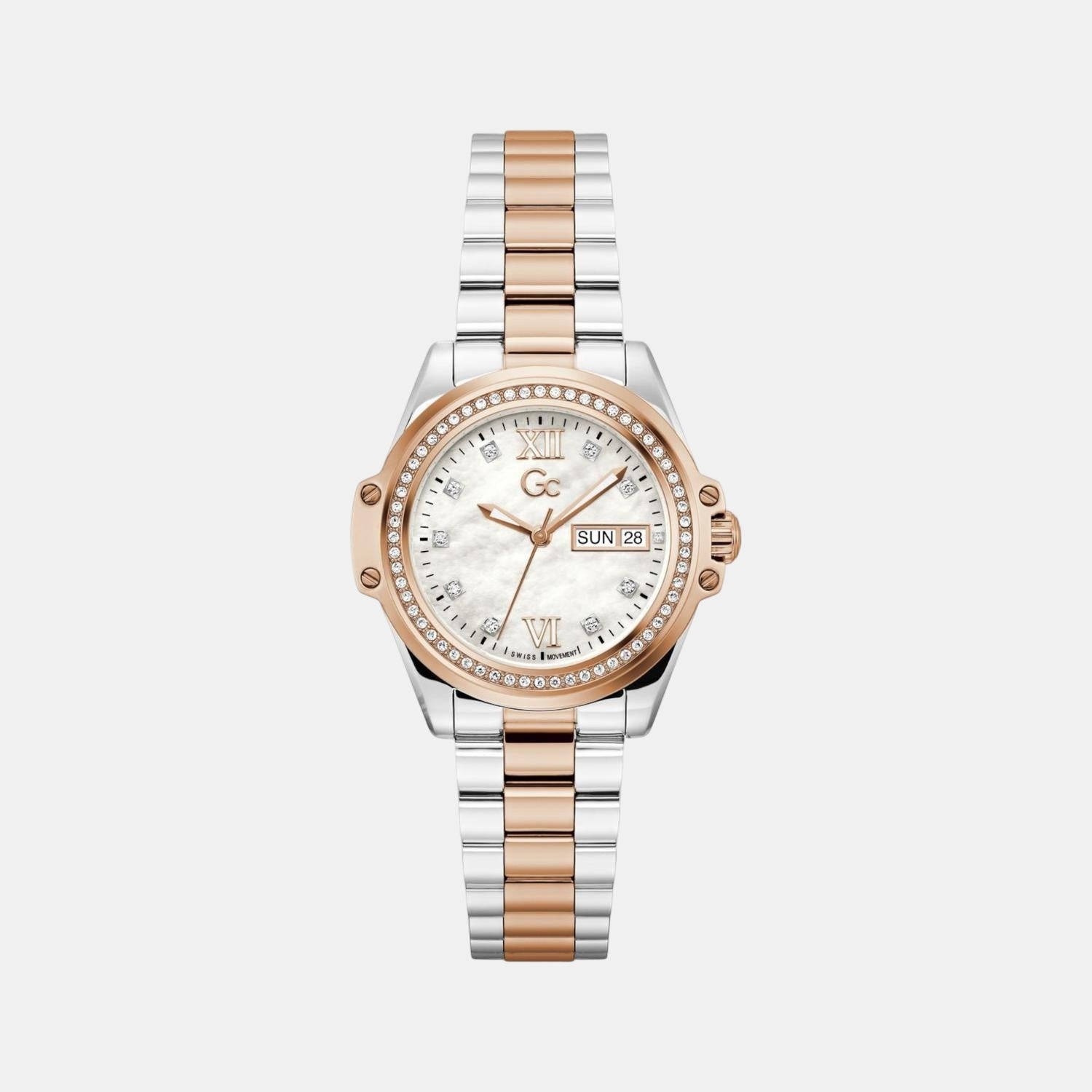 Bolt Men Quartz White Dial Analog Stainless Steel Watch Z53001L1