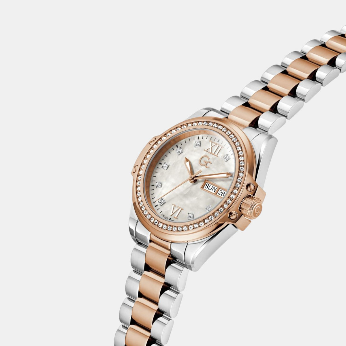 Bolt Women Quartz White Dial Analog Stainless Steel Watch Z53001L1