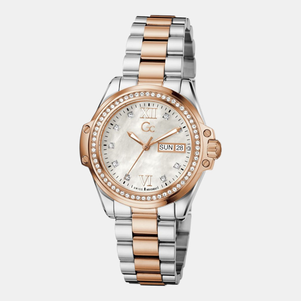 Bolt Men Quartz White Dial Analog Stainless Steel Watch Z53001L1