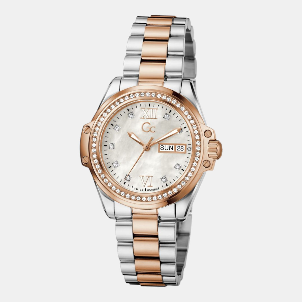 Bolt Women Quartz White Dial Analog Stainless Steel Watch Z53001L1