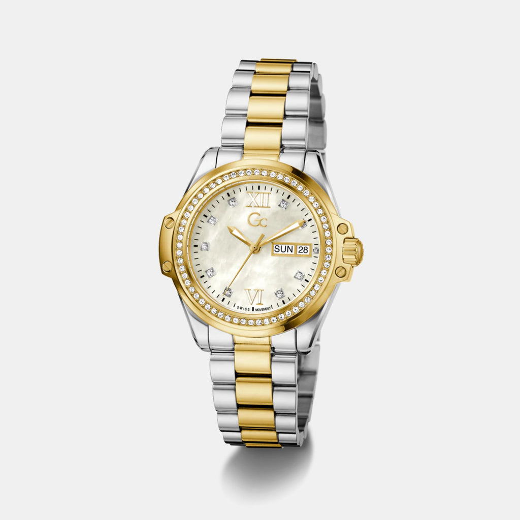 Bolt Women Quartz Champagne Mother Of Pearl Dial Analog Stainless Steel Watch Z53002L6