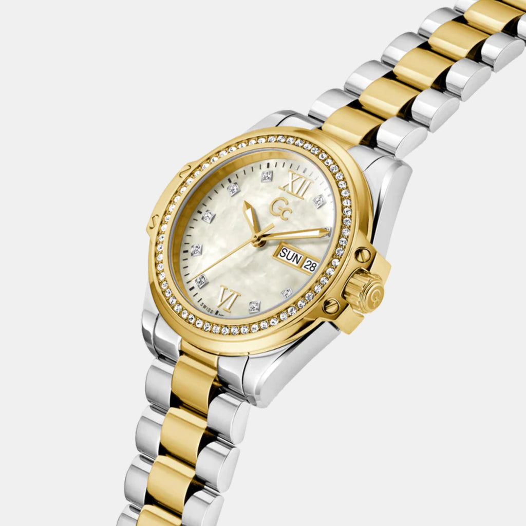 Bolt Women Quartz Champagne Mother Of Pearl Dial Analog Stainless Steel Watch Z53002L6