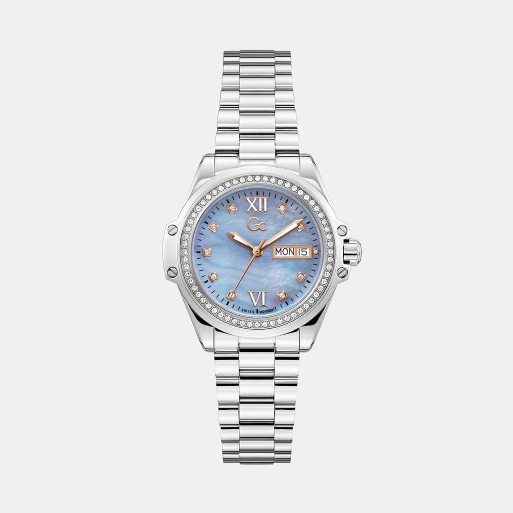 Bolt Women Quartz Blue Mother Of Pearl Dial Analog Stainless Steel Watch Z53003L7