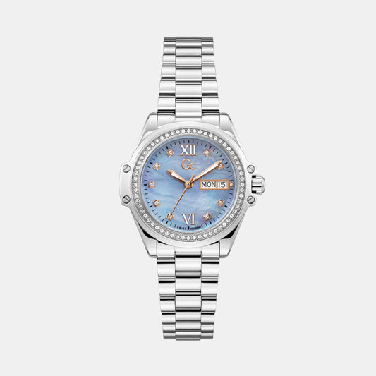 Bolt Women Quartz Blue Mother Of Pearl Dial Analog Stainless Steel Watch Z53003L7