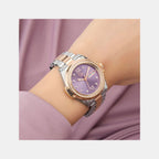 Gc Bolt Lady Women Quartz Purple Dial Analog Stainless Steel Watch Z53005L3