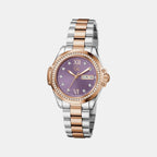 Gc Bolt Lady Women Quartz Purple Dial Analog Stainless Steel Watch Z53005L3