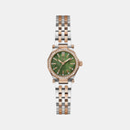 Dress Women Quartz Green Dial Analog Stainless Steel Watch Z54004L1