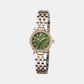Dress Women Quartz Green Dial Analog Stainless Steel Watch Z54004L1