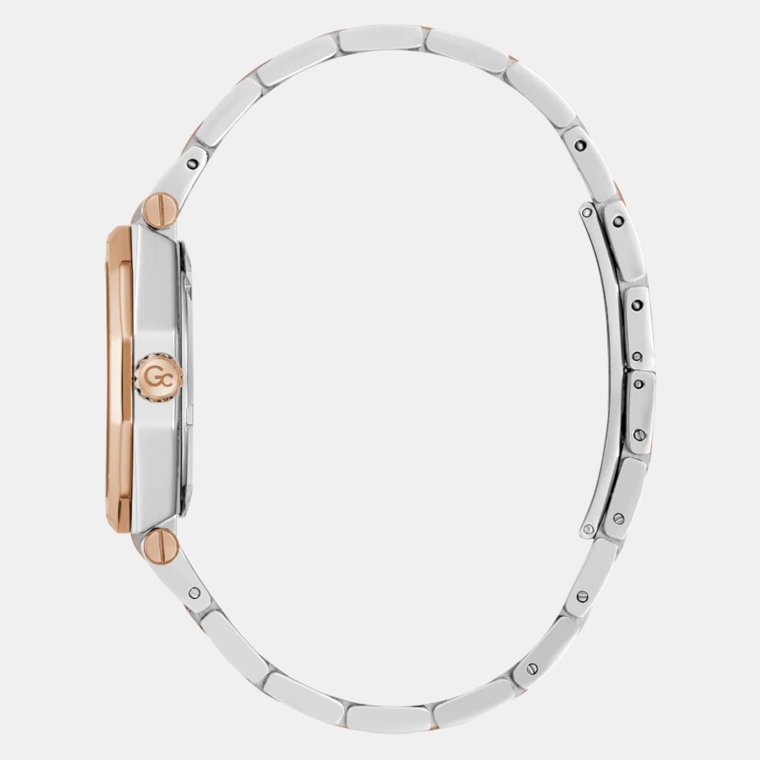 Gleam Women Quartz White Dial Analog Stainless Steel Watch Z55001L7