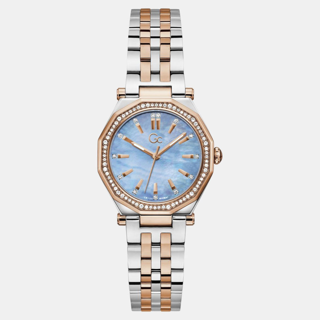 Gleam Women Quartz Blue Dial Analog Stainless Steel Watch Z55002L7