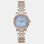 Gleam Women Quartz Blue Dial Analog Stainless Steel Watch Z55002L7