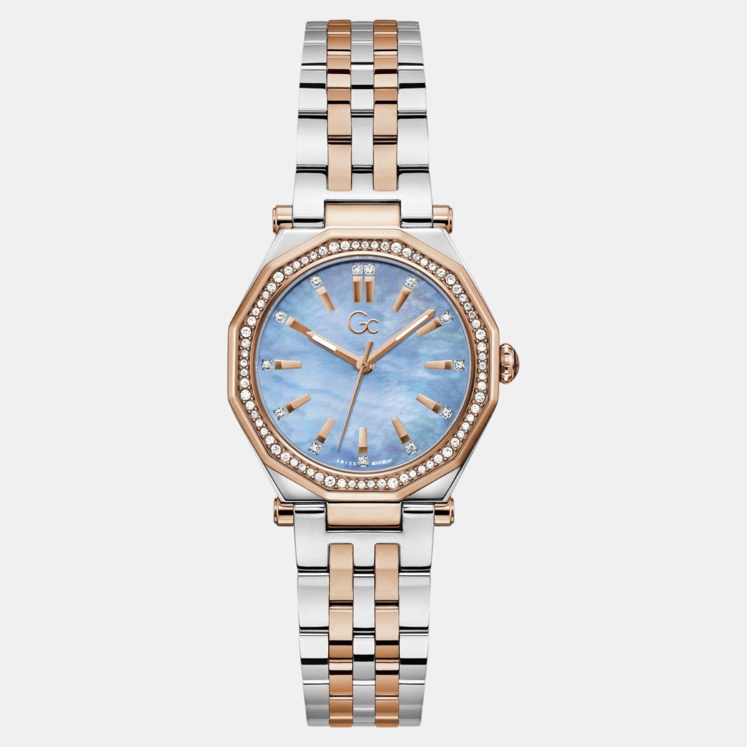 Gleam Women Quartz Blue Dial Analog Stainless Steel Watch Z55002L7