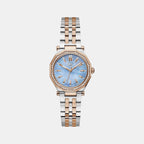 Gleam Women Quartz Blue Dial Analog Stainless Steel Watch Z55002L7