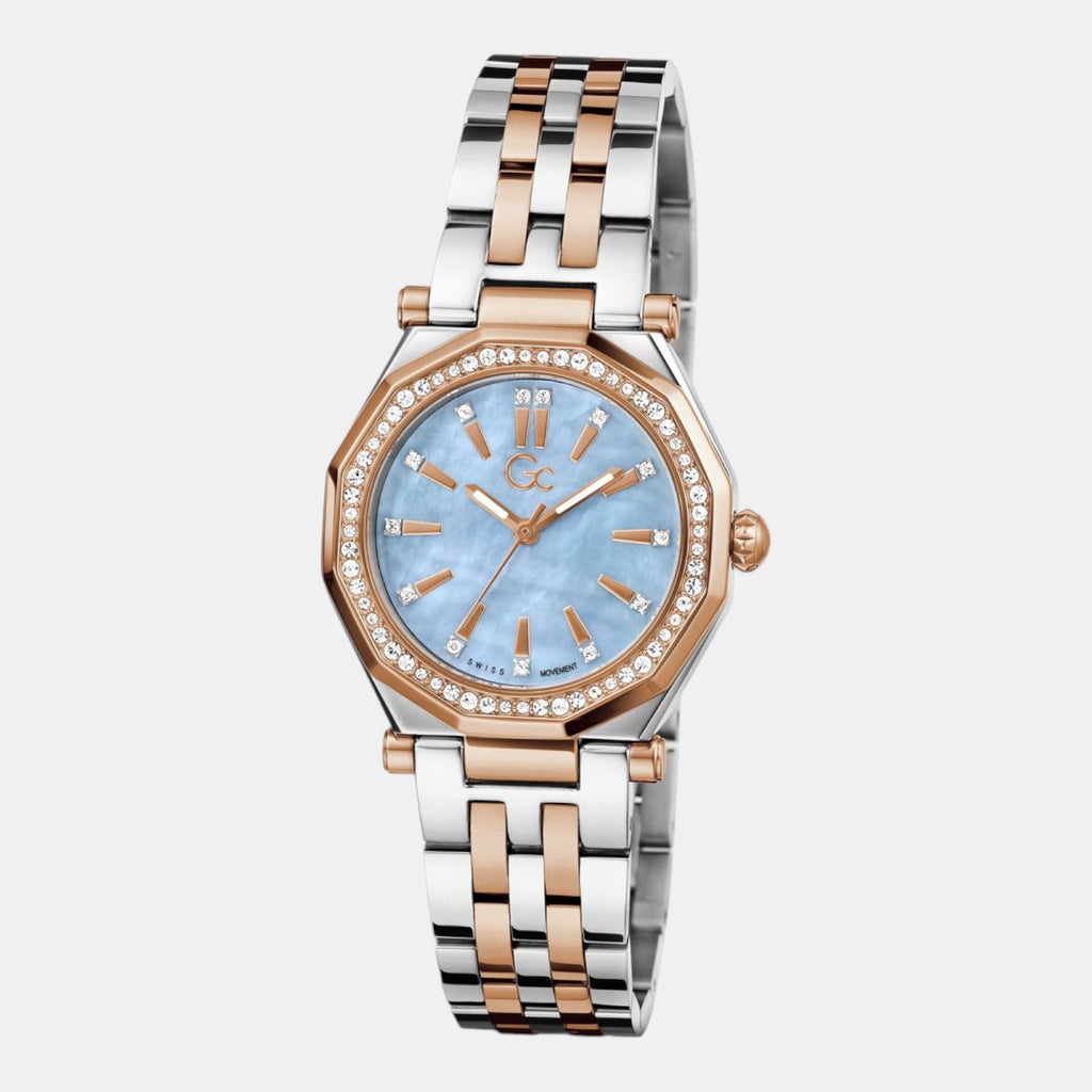 Gleam Women Quartz Blue Dial Analog Stainless Steel Watch Z55002L7