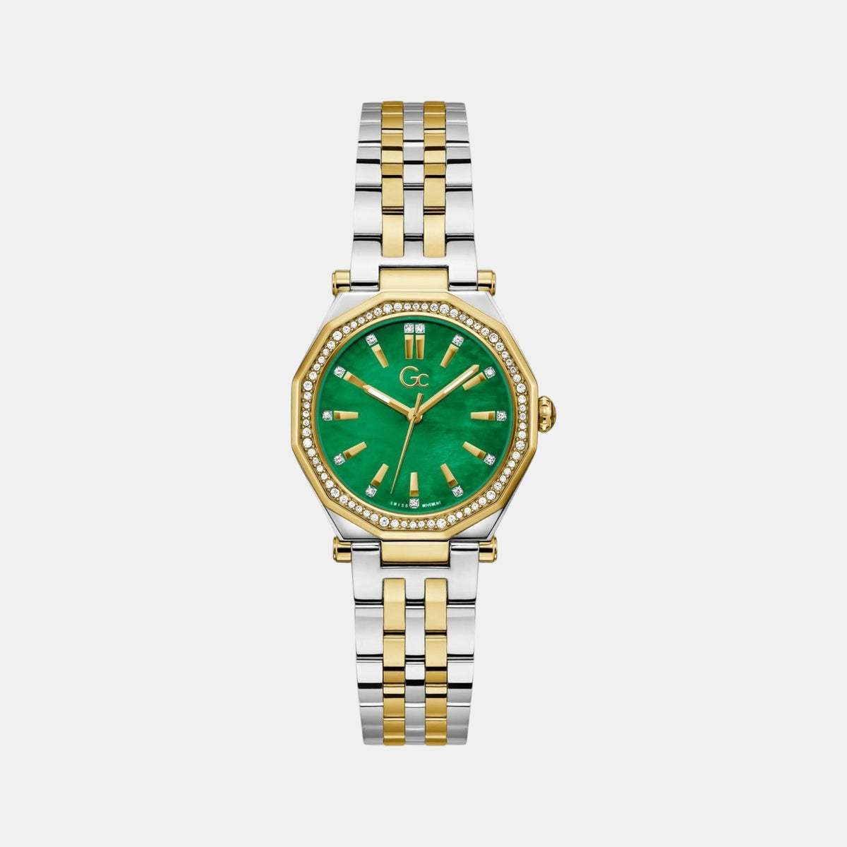 Gleam Women Quartz Green Dial Analog Stainless Steel Watch Z55003L9