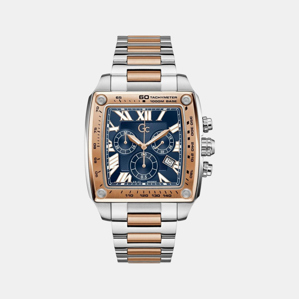 Retrofit Men Quartz Blue Dial Chronograph Stainless Steel Watch Z56004G7