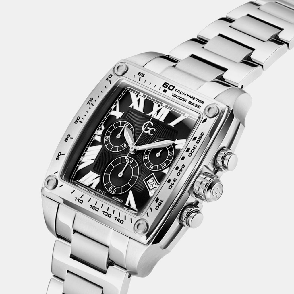 Retrofit Men Quartz Black Dial Chronograph Stainless Steel Watch Z56005G2