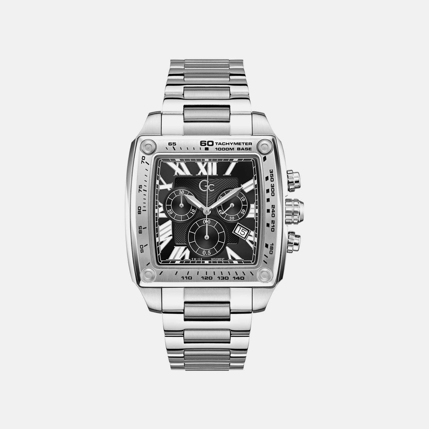 Retrofit Men Quartz Black Dial Chronograph Stainless Steel Watch Z56005G2