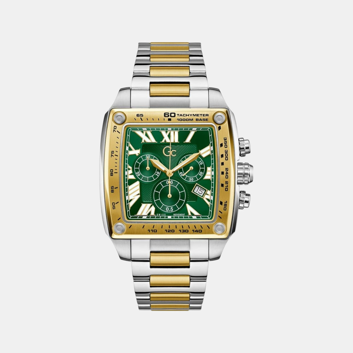 Retrofit Men Quartz Green Dial Chronograph Stainless Steel Watch Z56006G9