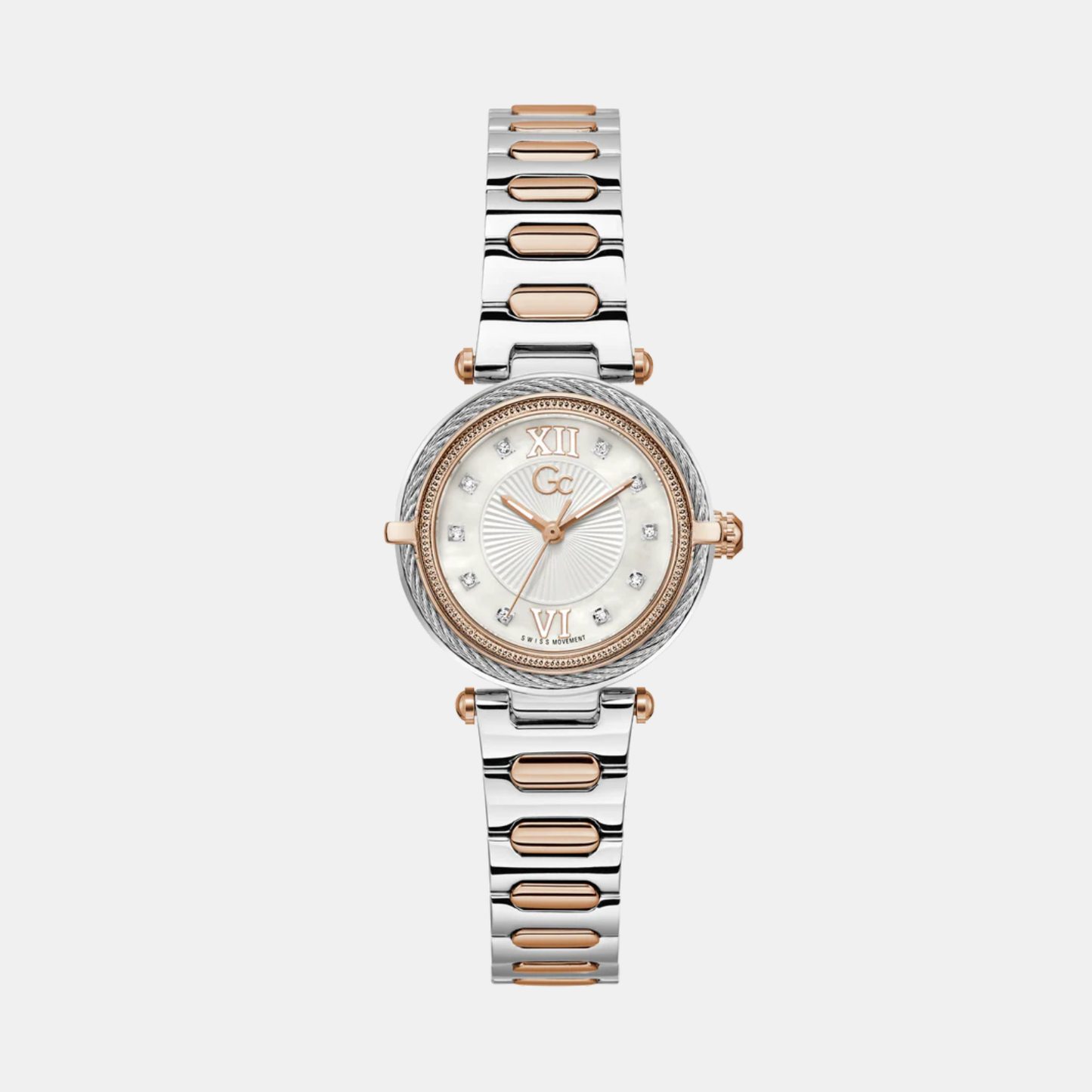 Vogue Cable Women Quartz White Dial Analog Stainless Steel Watch Z57001L1