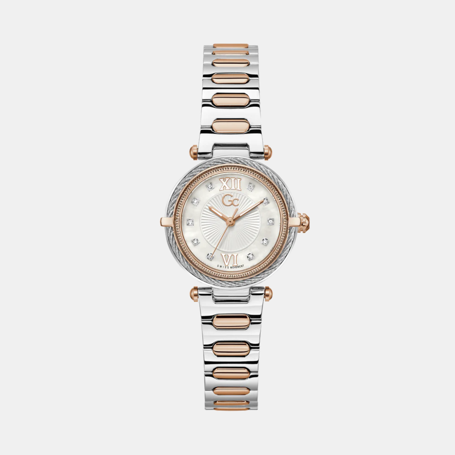 Vogue Cable Women Quartz White Dial Analog Stainless Steel Watch Z57001L1