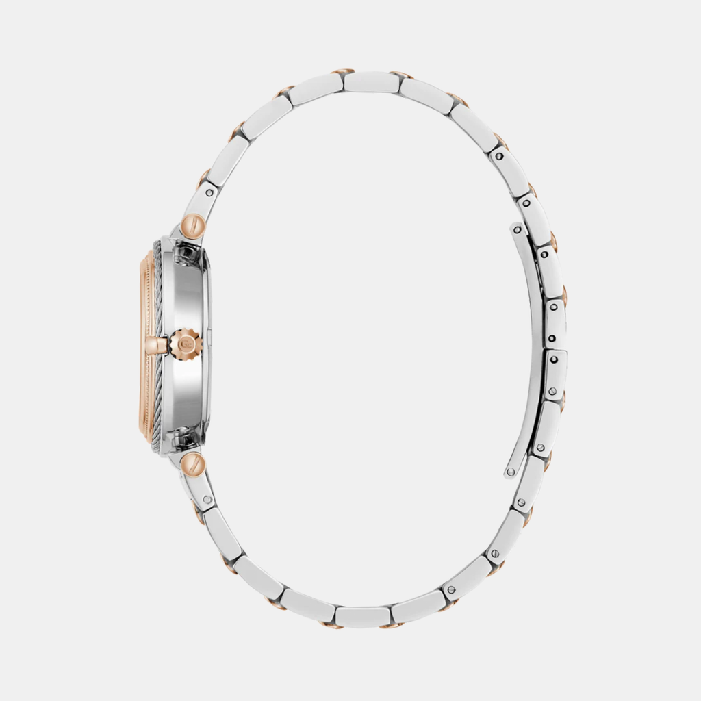 Vogue Cable Women Quartz White Dial Analog Stainless Steel Watch Z57001L1