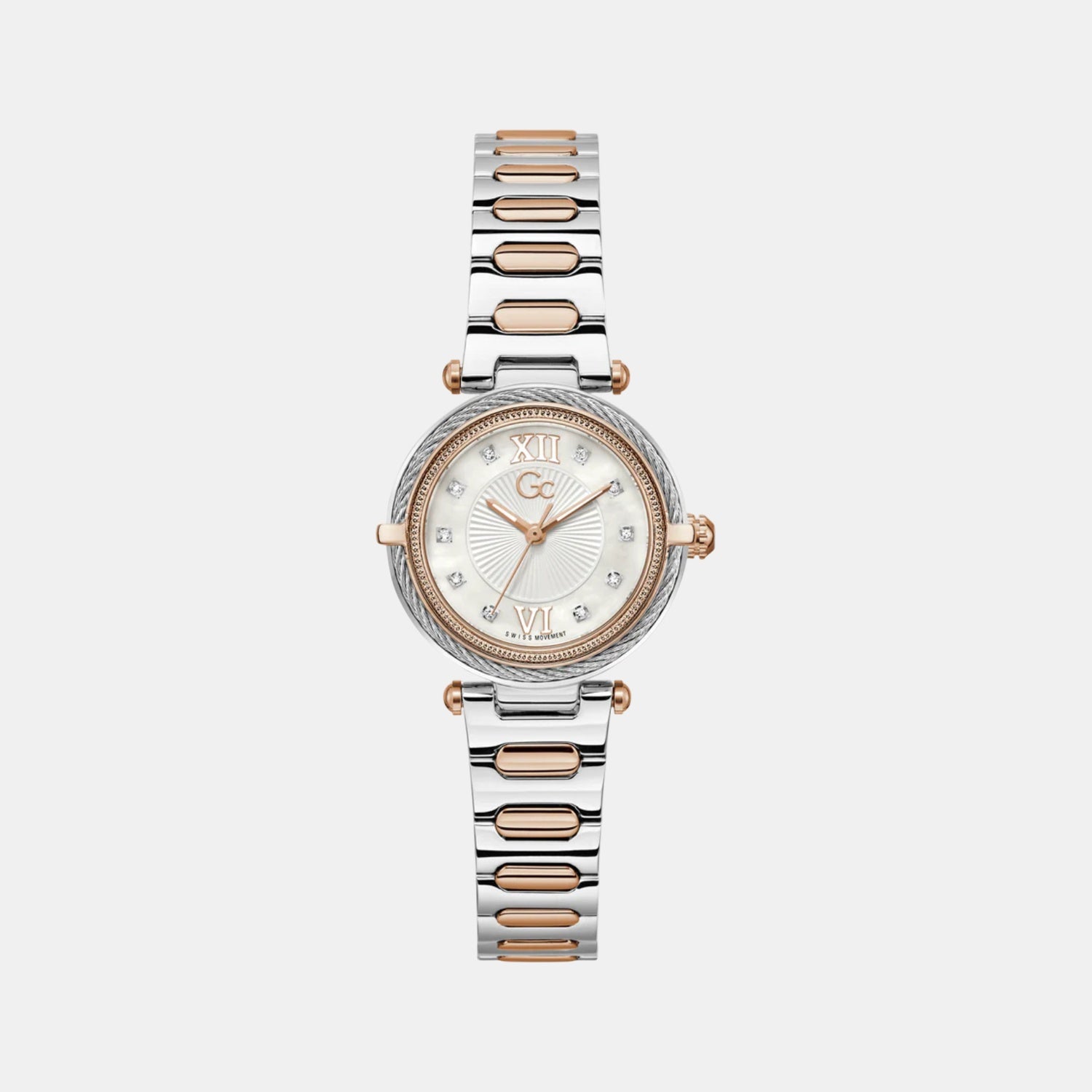 Vogue Cable Women Quartz White Dial Analog Stainless Steel Watch Z57001L1