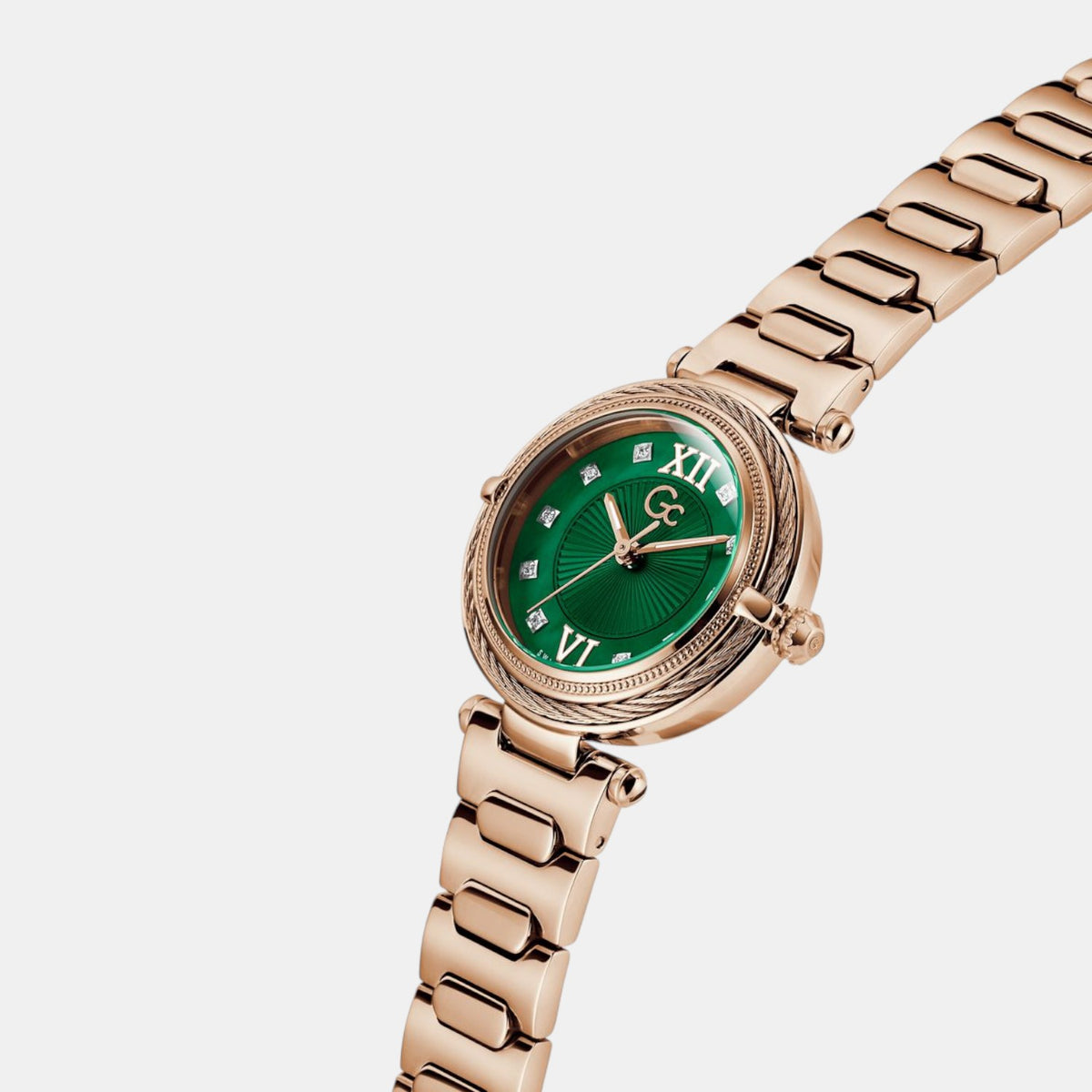 Vogue Women Quartz Green Dial Analog Stainless Steel Watch Z57003L9