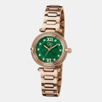 Vogue Cable Women Quartz Green Dial Analog Stainless Steel Watch Z57003L9