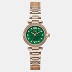 Vogue Cable Women Quartz Green Dial Analog Stainless Steel Watch Z57003L9
