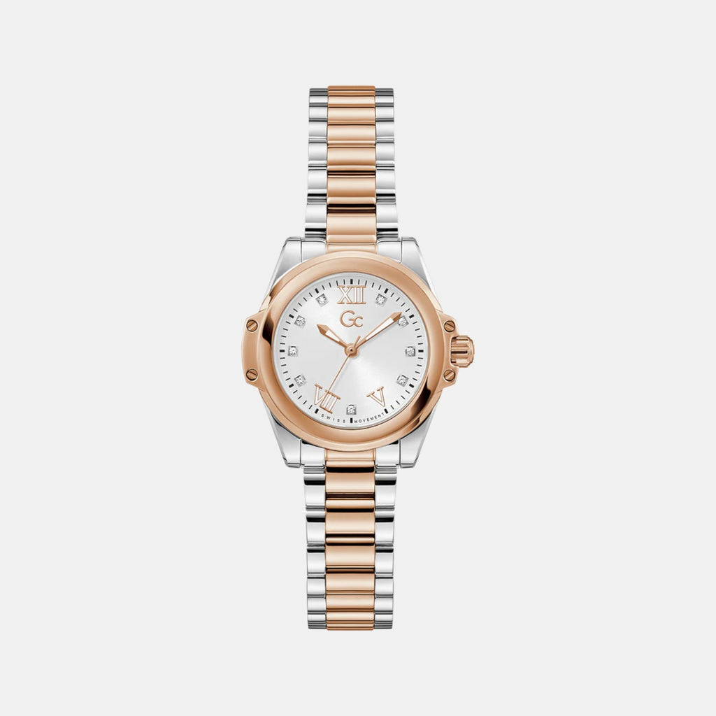 Bolt Lady Women Quartz White Dial Analog Stainless Steel Watch Z58001L1