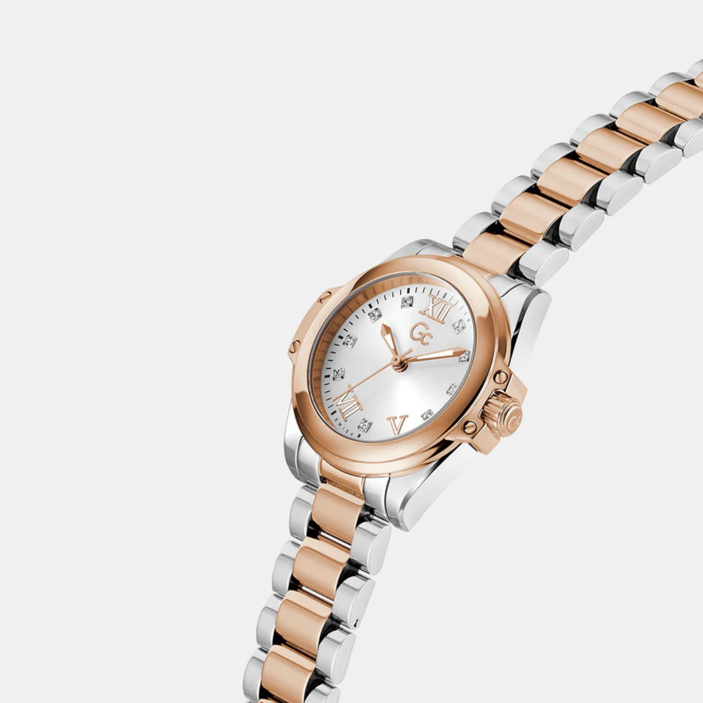 Bolt Lady Women Quartz White Dial Analog Stainless Steel Watch Z58001L1