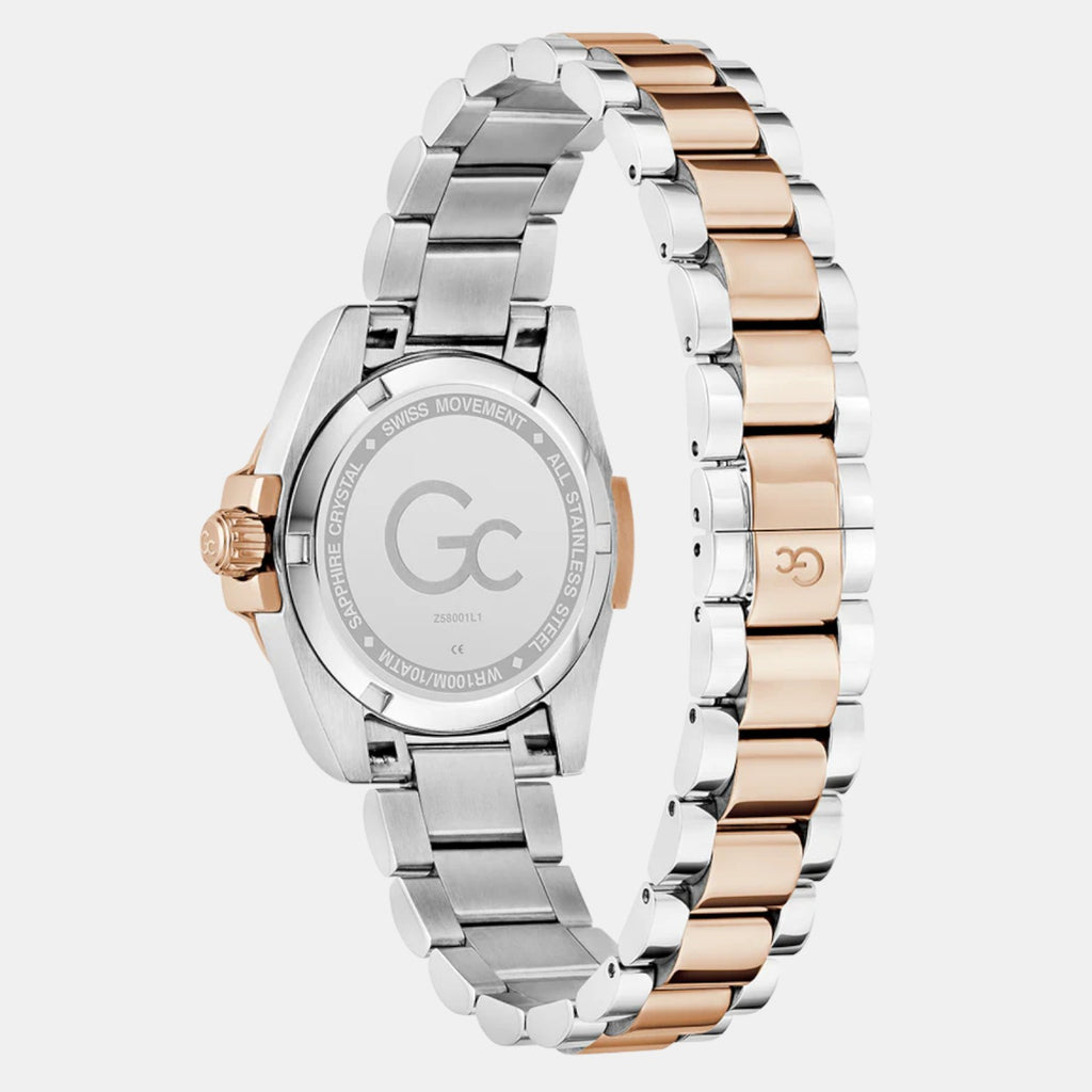 Bolt Lady Women Quartz White Dial Analog Stainless Steel Watch Z58001L1