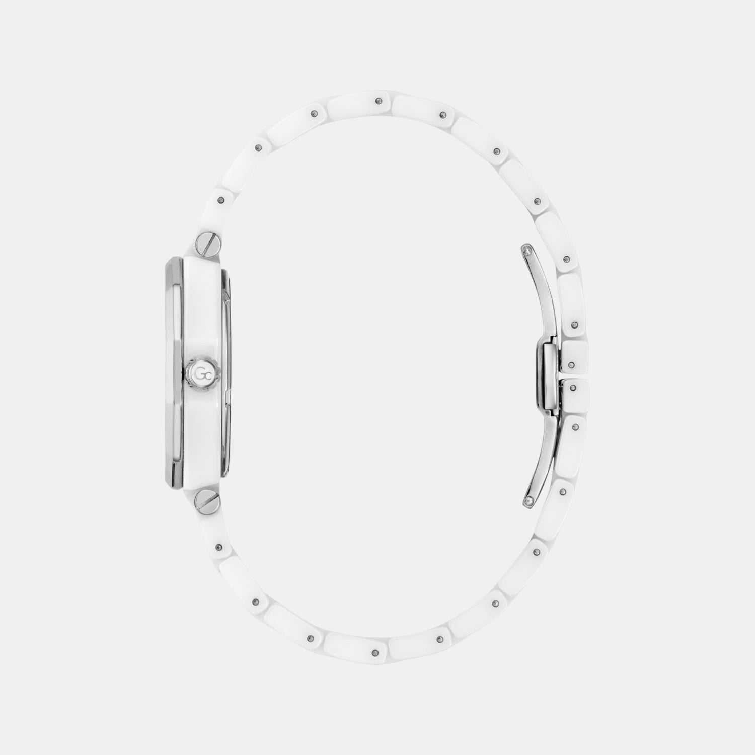 Gc Gleam Women Quartz White Dial Multi-Function Ceramic Watch Z59003L1