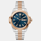 Bolt Men Quartz Blue Dial Analog Stainless Steel Watch Z60001G7